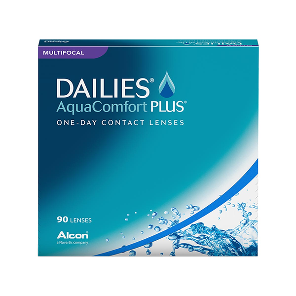 Dailies AquaComfort Plus Multifocal. 2 cajas de 90 unidades progresivas